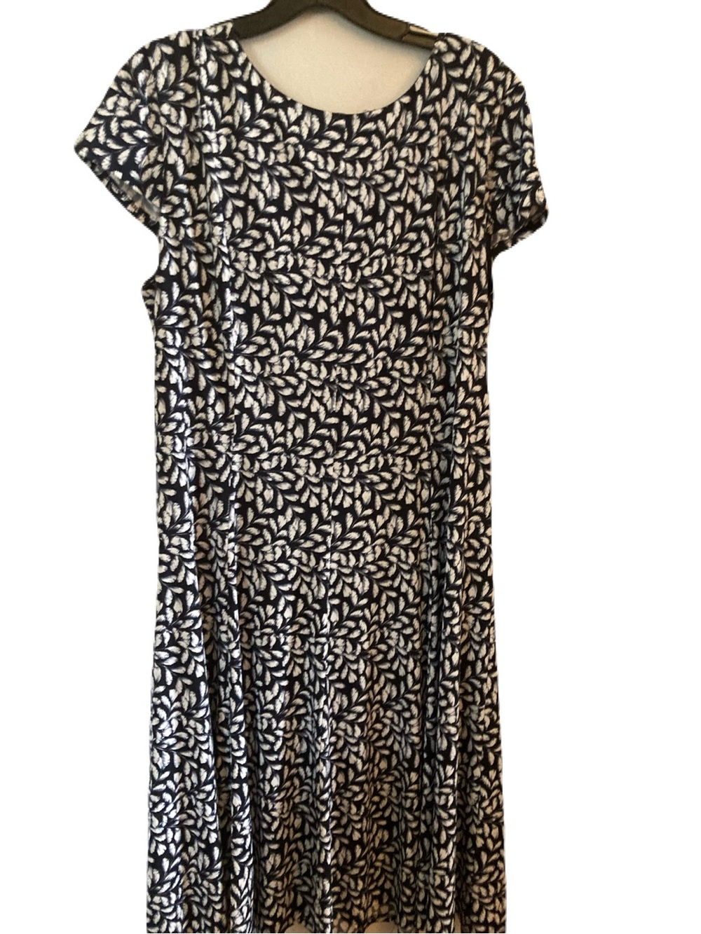 Jessica Howard Navy Dress with White Leaf Print Maxi